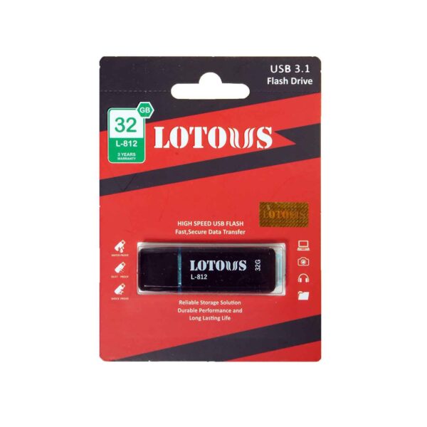 فلش مموری لوتوس مدل L-812 USB 3.1 ظرفیت 32 گیگابایت Flash memory Lotous model : L-812 USB 3.1 | لایف رایان