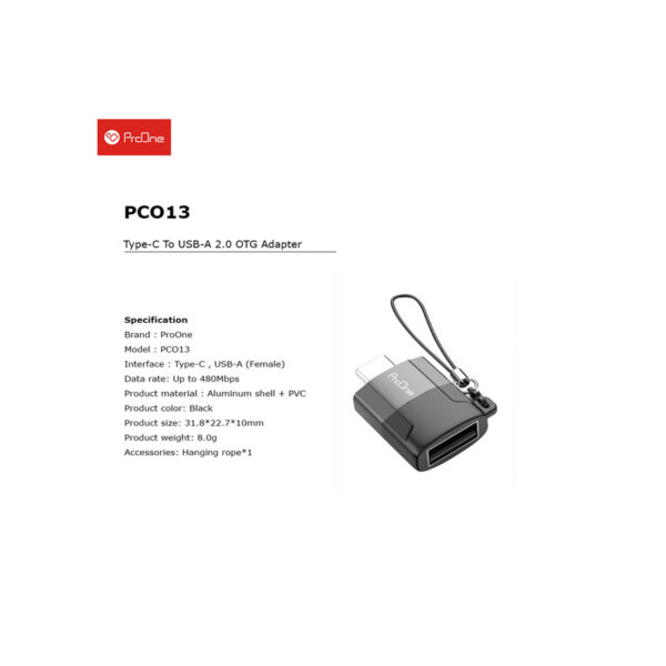 proone-pco13-usb-to-usb-c-adapter فروشگاه لایف رایان